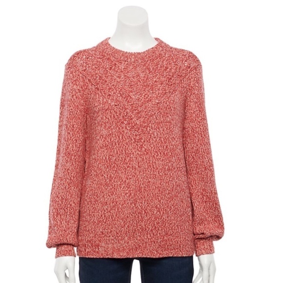 SONOMA XXL Goods For Life XXL sweater with stitch detail shades of red w… - Picture 12 of 14